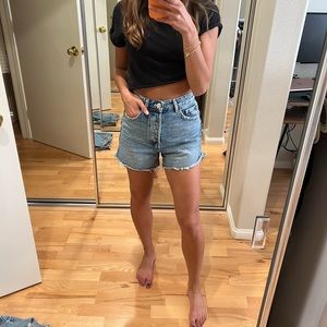 Zara denim high waisted shorts